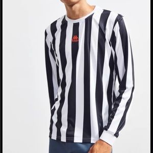 Kappa striped jersey long sleeve size small